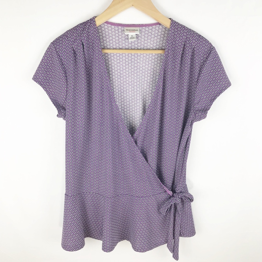 Isaac Mizrahi for Target Polkadot Wrap Shirt XL